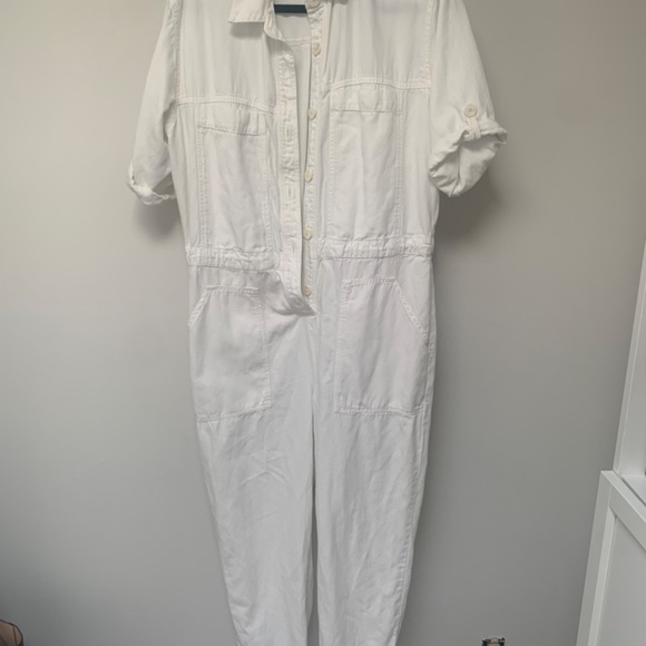 Zara Rustic Jumpsuit / Boilersuit / Romper - White - Size Medium - Picture 2 of 10